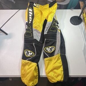 Thor Phase 2.0 Motorcross Pants Sz 28 Black And Yellow Motorcycle Pants